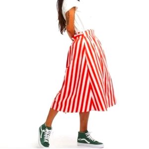 ban.do red and white striped wrap skirt
